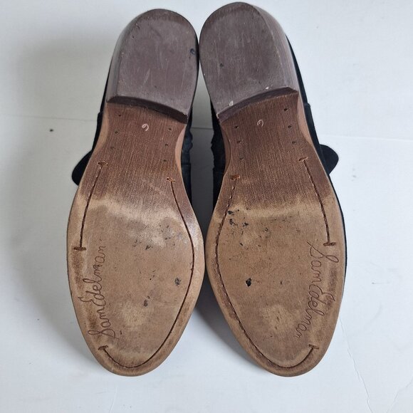 Sam Edelman petty black Suede Booties 6M - Picture 2 of 5